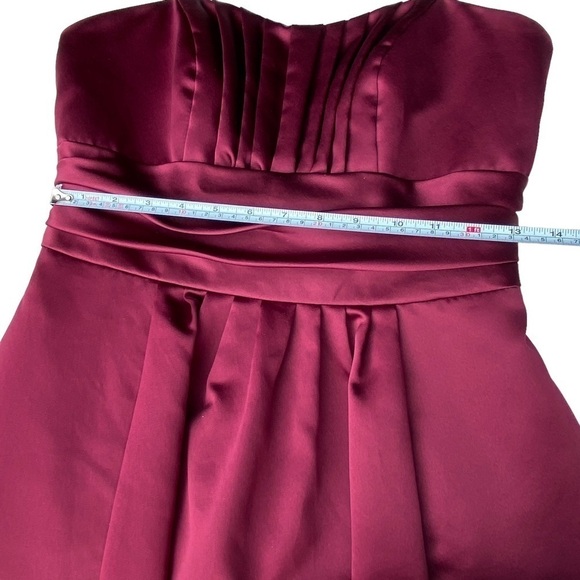 David’s Bridal cocktail dress wedding party event guest attire formal 8 wine - Picture 13 of 14